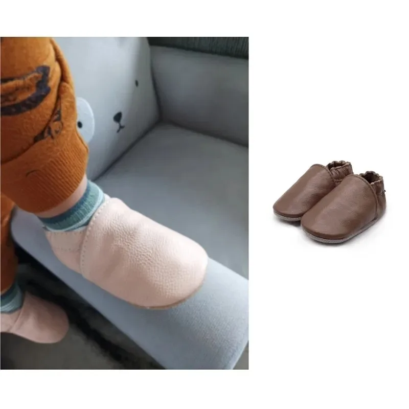 Baby Shoes Cow Leather Bebe Booties Soft Soles Non-slip Footwear Toddler First Wakers Boys And Girls Slippers 5
