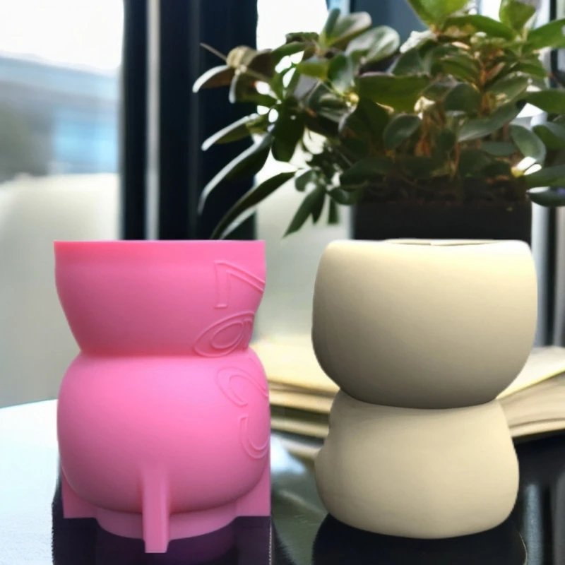 DIY Succulent Planter Silicone Mold Little Duck Flower Pot Concrete Mould 97QE