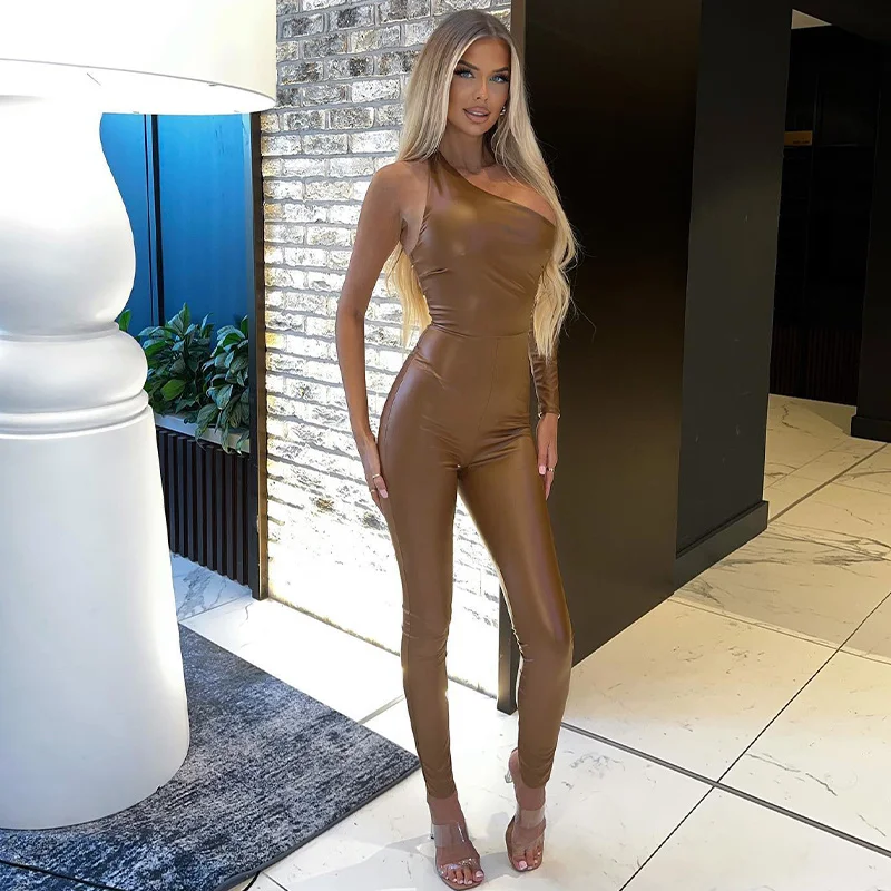 

Crystal Autumn Y2K Clothes Hollow Out Long Sleeve Backless Bodycon Skinny Jumpsuit Women Club Sporty Streetwear Romper Outfits