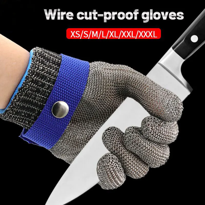 Anti-cut Protective Gloves Safety Cut Proof Stainless Steel Wire Metal Mesh Butcher Protect Meat Cut-Resistant Glove