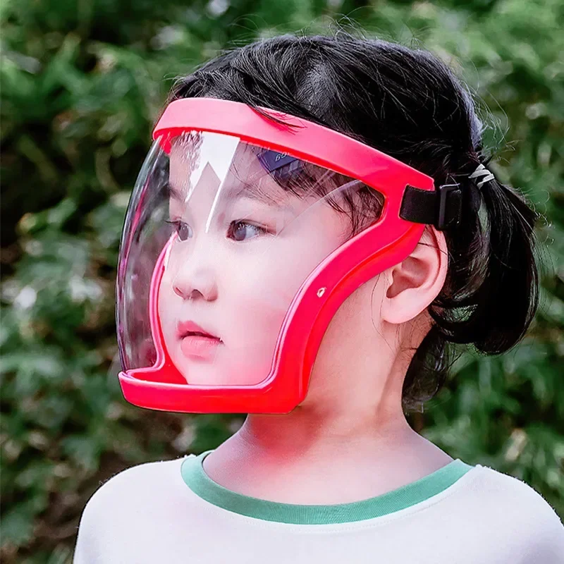Kids Protect Full Face Shield Transparent Security Shield Oil-splash Kitchen Tools Anti-fog Head Cover Work Protection Mask face protector