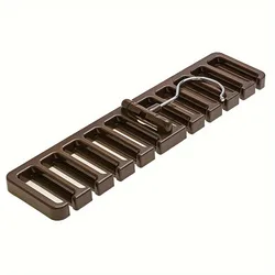 Space - Saving Multi - Functional Belt and Tie Organizer with Durable Plastic Construction (Brown)