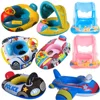 2024 Inflatable Baby Swimming Rings Seat Floating Sun Shade Toddler Swim Circle Fun Pool Bathtub Beach Party Summer Water Toys 1