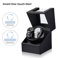 Remontoir de montre double pour montres automatiques, boîte en cuir à 2 emplacements, remontoir de montre pour hommes avec moteur silencieux 3
