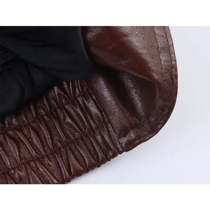 Street Loose Jackets for Women New Fashion Long Sleeve Faux Leather Jacket Coats Female 2025 Autumn Lady Short Coat ﻿ ﻿