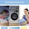 24" Washer and Dryer Combo 2.7 cu.ft 26lbs Washing Machine Steam Care, Overnight Dry, No Shaking Front Load 4