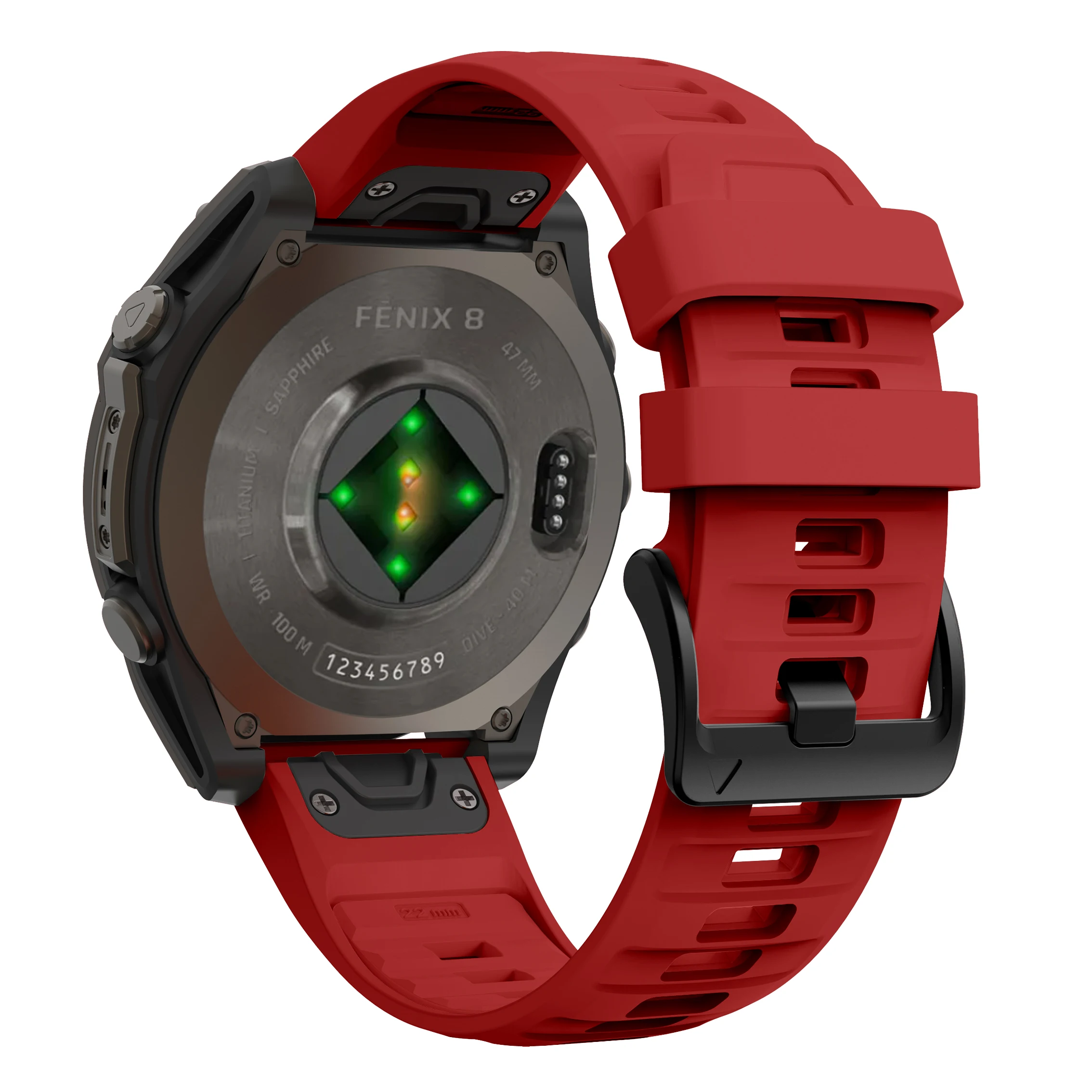 Versatile Silicone Watch Band for Fenix8 - QuickFit Strap Bracelet