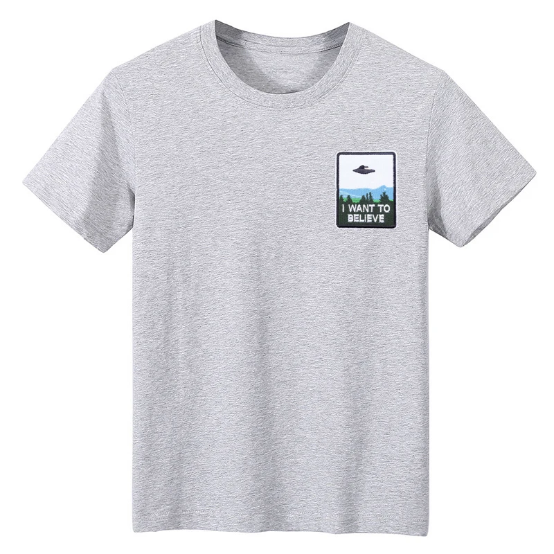 

New I Want to Believe Graphic Tees Men Cool T-Shirts All-match Fashion T Shirts Tops