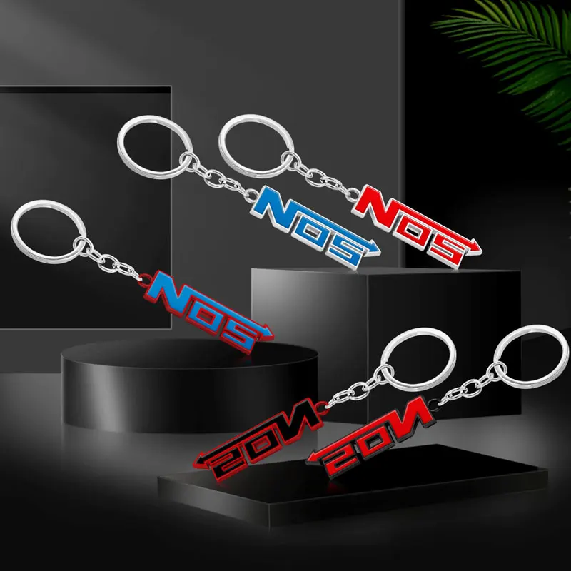 ZincAlloyNOSNitrousOxideSystemsEmblemMetalCarKeyChainKey