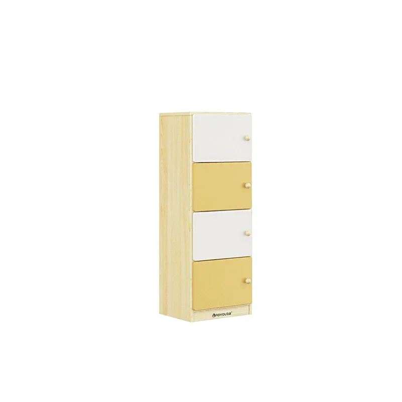 Coat and hat storage cabinet wooden kindergarten furniture baby storage cabinet with compartments