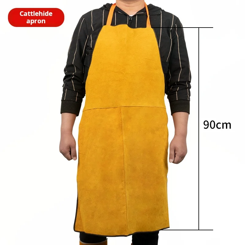 Welder protective equipment cowhide foot covers heat-resistant shawls hats welding work clothes aprons welding clothes