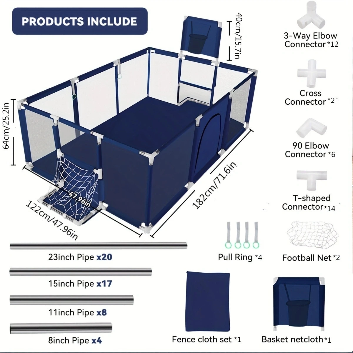 Safety product protective Fence Playground Playpen for Children Pool Baby Safety Barrier Anti-Collision Fence Toddler Guardrail