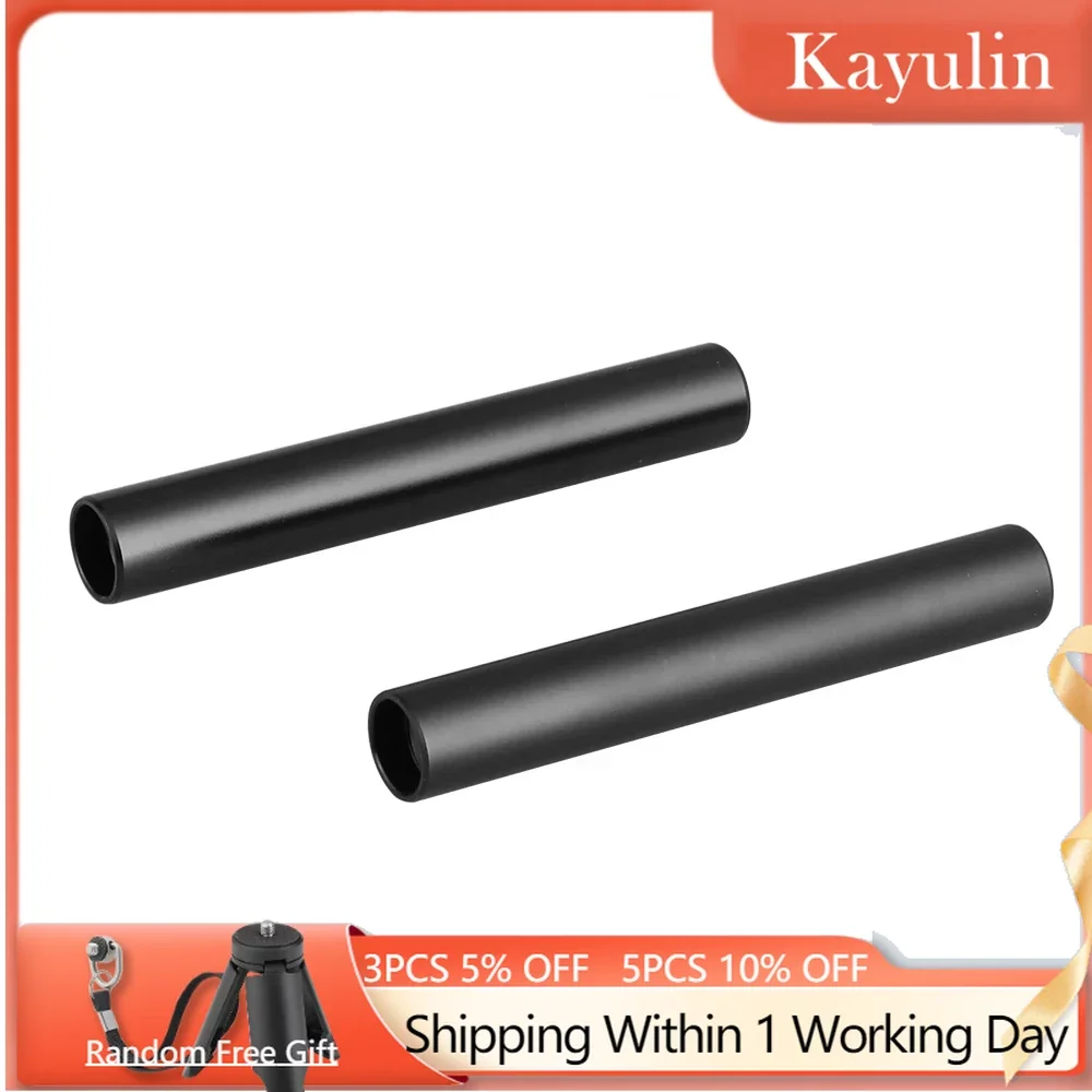 Стержни Kayulin 10 см из алюминиевого сплава 15 мм с выдвижной внутренней резьбой M12 для фотостудии (2 шт.)