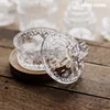 Storage Tank Vintage Relief Imitation Crystal Glass Coffee Sugar Jar Household Makeup Cotton Jewelry Box with Lid Storage Tank 3