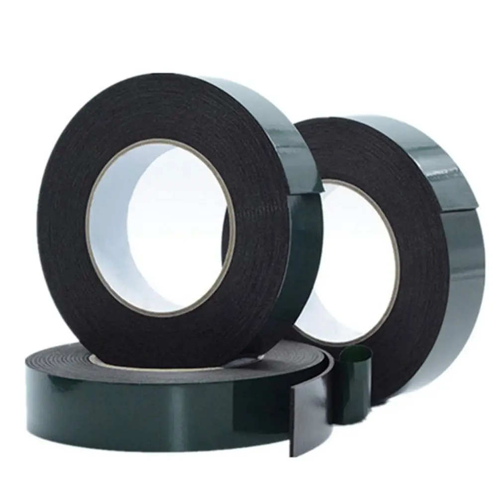 Description Picture 6 of item10M/Roll Green Film Black Double Sided Tape Strong Self Adhesive Sponge Strip PE Foam Tape Multifunctional 10/20mm Width