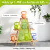 Plant Stand Bamboo for Indoor Outdoor Tiered Plant Shelf 8 Potted Flower Holder Ladder Rack Garden Balcony Living Room Patio 4