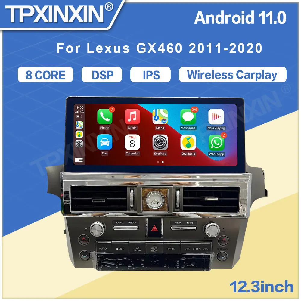 

Автомобильный мультимедийный плеер, Android 11,0, 128G, для LEXUS GX460 GX400 2010-2020 IPS, радио, автомобильное аудио, стерео, рекордер, головное устройство Carplay