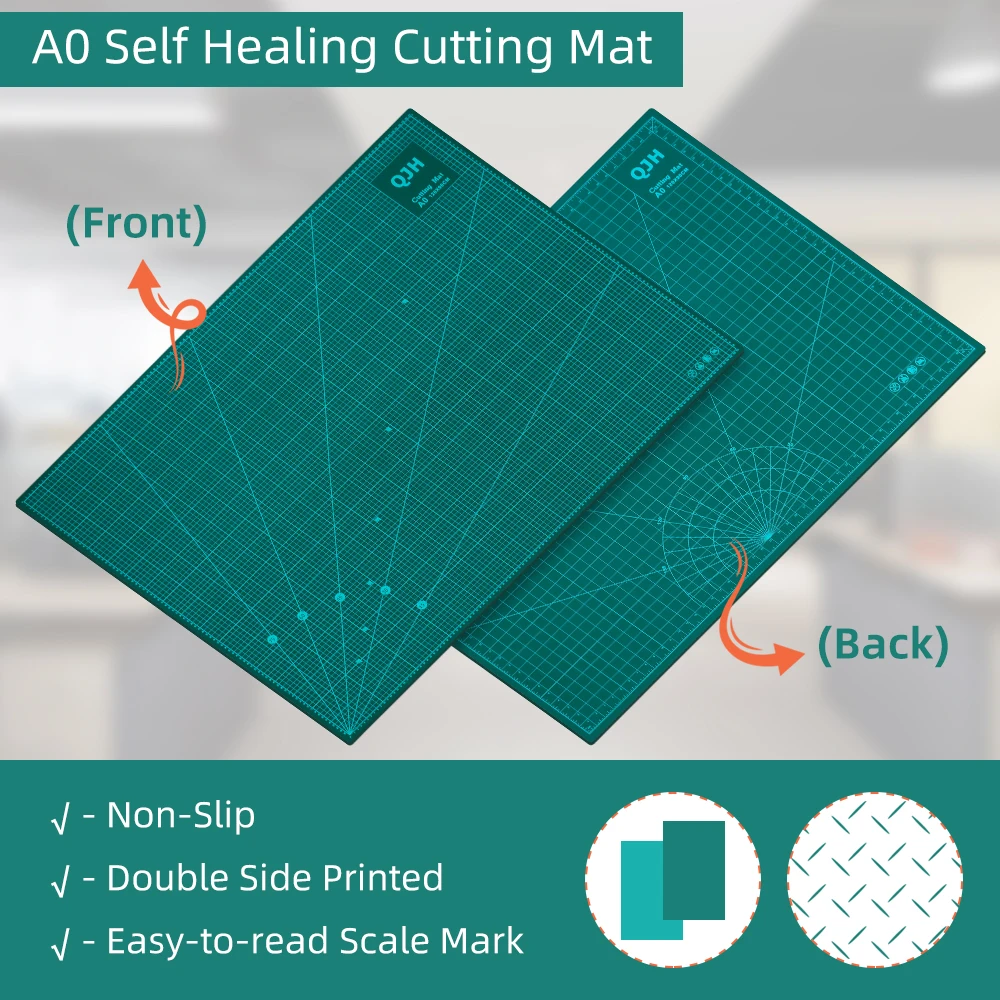 1Pc A0 Super Large Double Sided Self Healing Rotary Cutting Mat Craft Cutting Tool Craft Cutting Board-Sewing Fabric Precision Scrapbooking Project