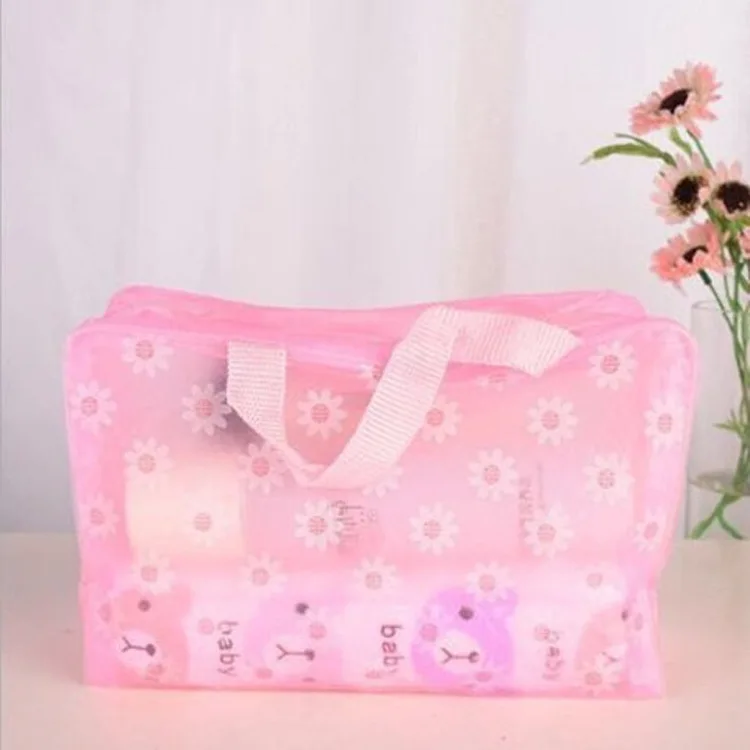 Portable Travel Toilet Bag Cosmetic Bags Large Capacity Transparent Plastic Cosmetic Storage Bag for Men and Women