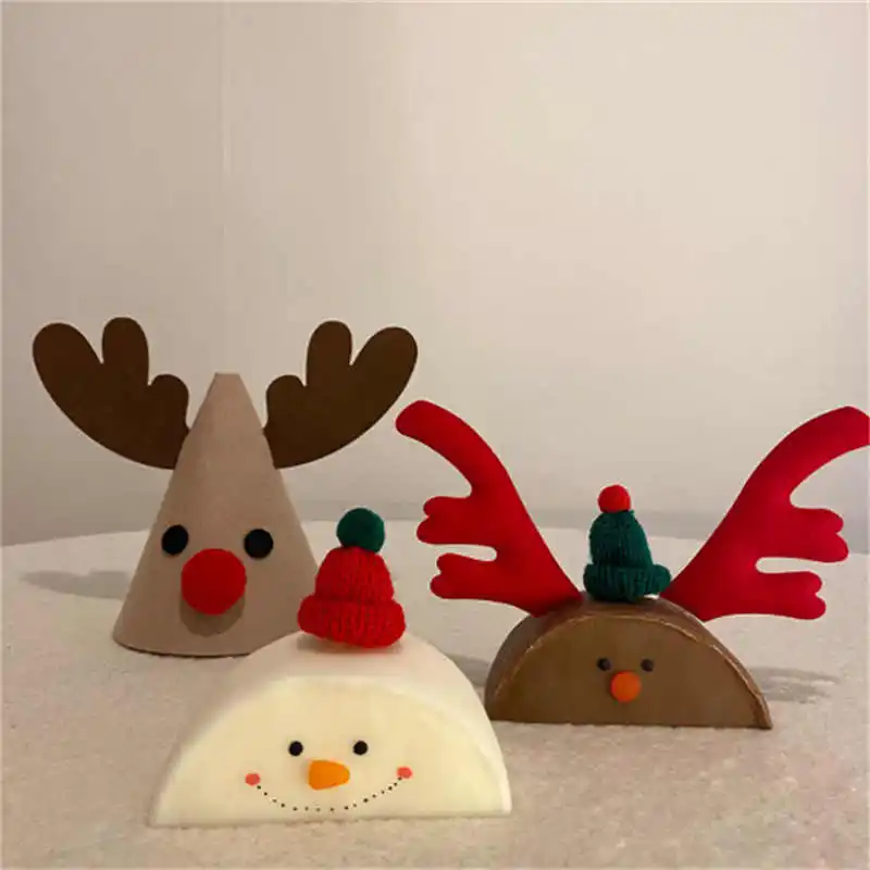 Christmas Hat Elk Tree Children's Christmas Tree Elk For Party Supplies Santa Hat Cartoon Supplies Decorative Party