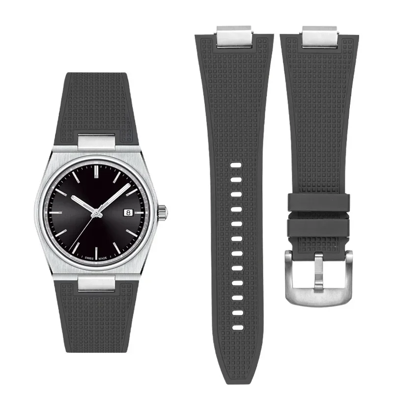 Фото Ремешок силиконовый для Tissot PRX T137.407 T137.410, быстросъемный браслет для мужских часов, 27 мм №3