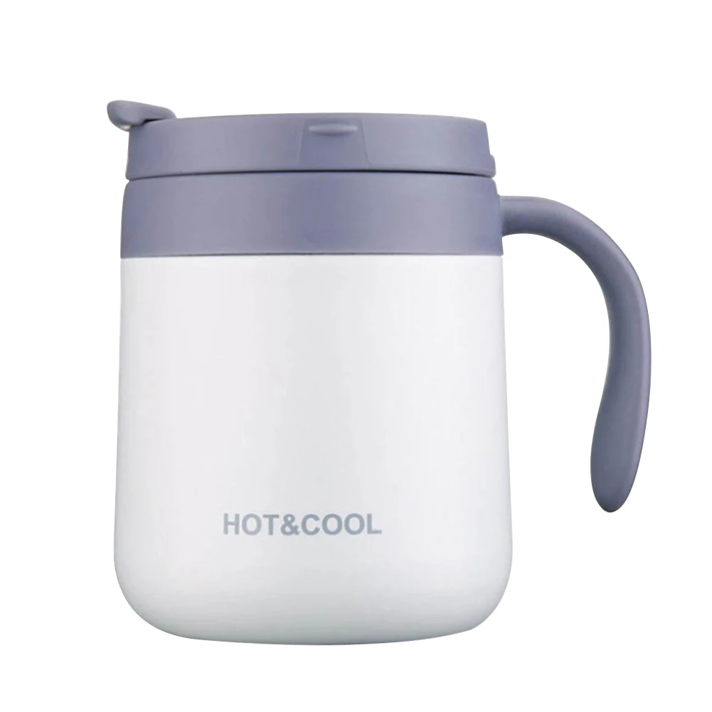 Taza de Viaje aislada de 500ML con asa de tapa taza térmica reutilizable  portátil para bebidas calientes/frías taza de café de acero inoxidable –  Los mejores productos en la tienda online Joom