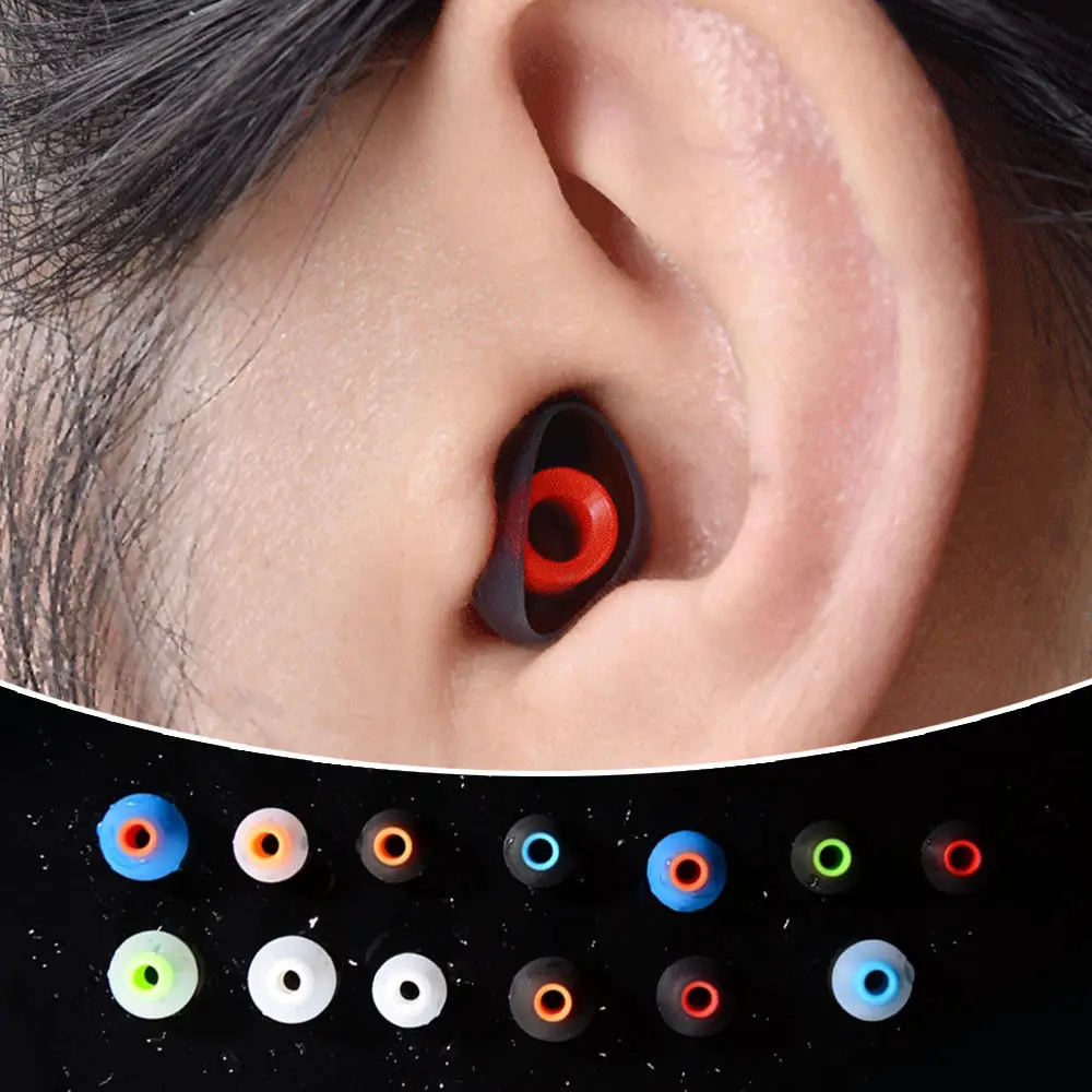 12Pcs Universal 3.8mm Soft In-ear Earbuds Tips Replacement Earphones Silicone Ear Pads Shockproof Eartips Headset S/M/L