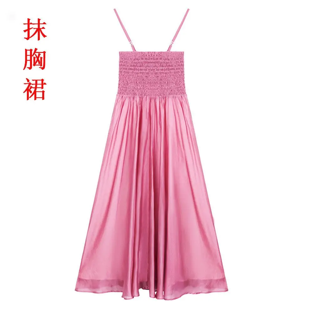 fashionable ethnic style robe set chinese style exquisite embroidery irregular design vest fairy strapless suspended dress