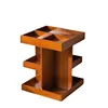 Retro Solid Wood Desktop Rotating Multilayer Cosmetic Storage Box Storage Rack Wooden Multilayer Perfume Rack Storage Artifact 4