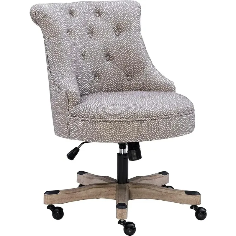 

Linon Talia Office Chair, Gray 28.25D x 27.25W x 35.75H Inch