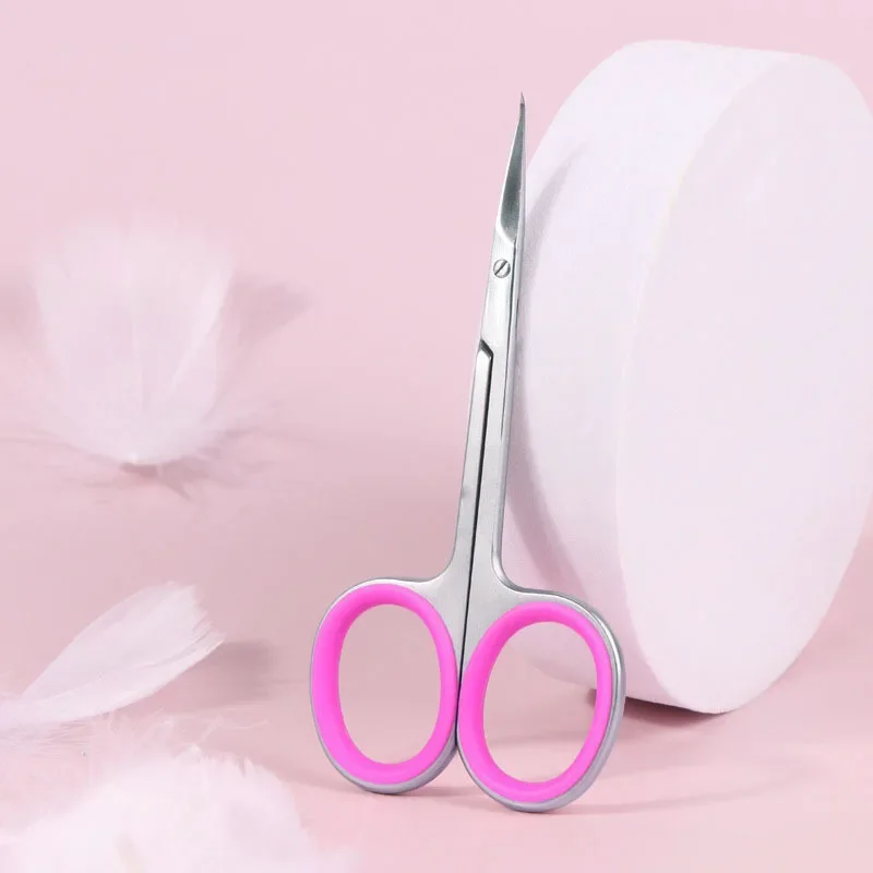 Premium Stainless Steel Cuticle Scissors with Anti Slip Handle
