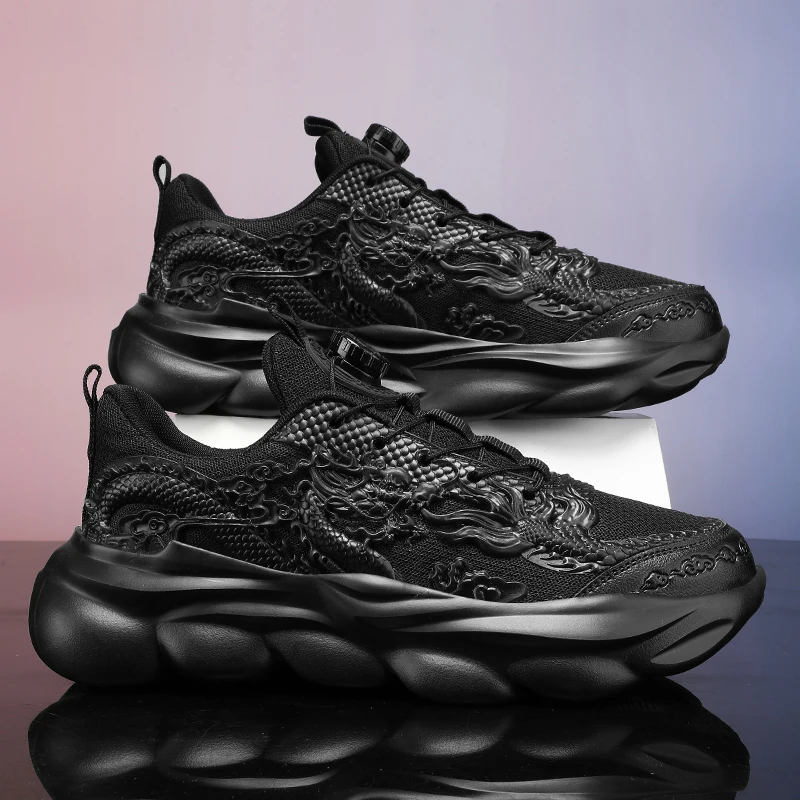 Men's Lace-Up Training Design Casual Shoes |   All-Season Wear-Resistant Sole |   Modern Style Sneakers, Original Design Running Shoes, Suitable for All Seasons