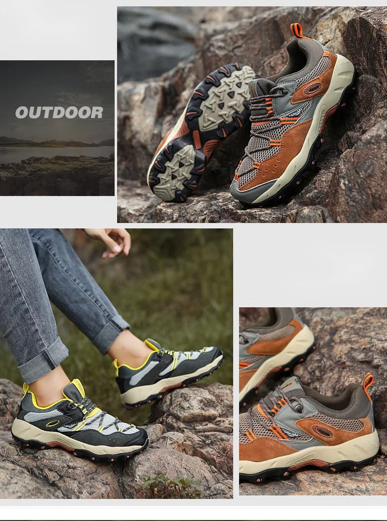 Outdoor men's spring and summer genuine leather waterproof, anti slip, wear-resistant hiking mountain sports shoes 3168 with 20_voghion.com