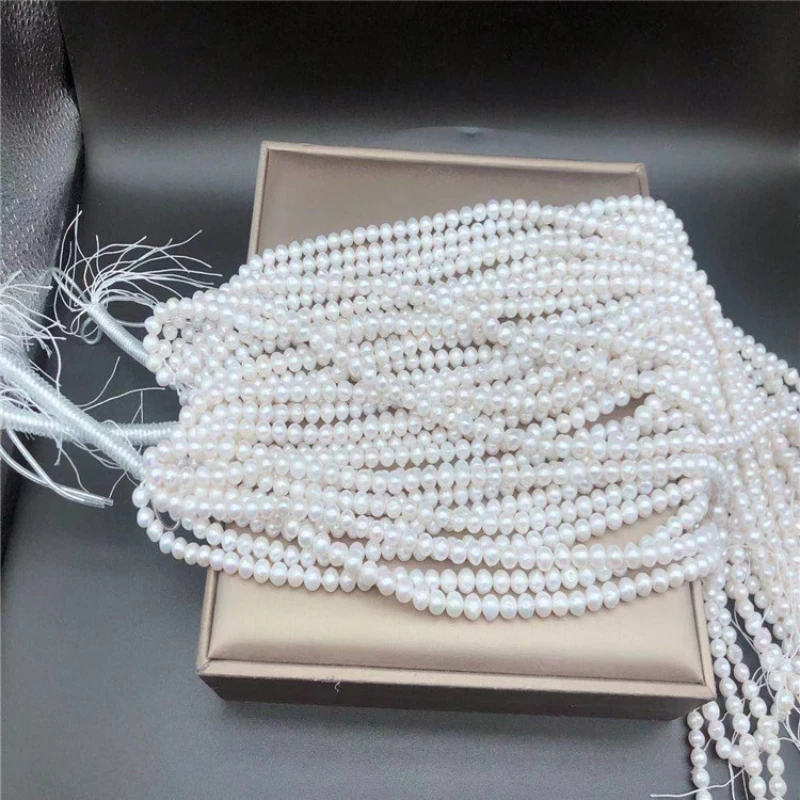 

Fashion Edison Pearl Necklace DIY Loose Beads Semi-finished 7-8mm Baroque Near Round Shaped Real Freshwater Pearl Pendant