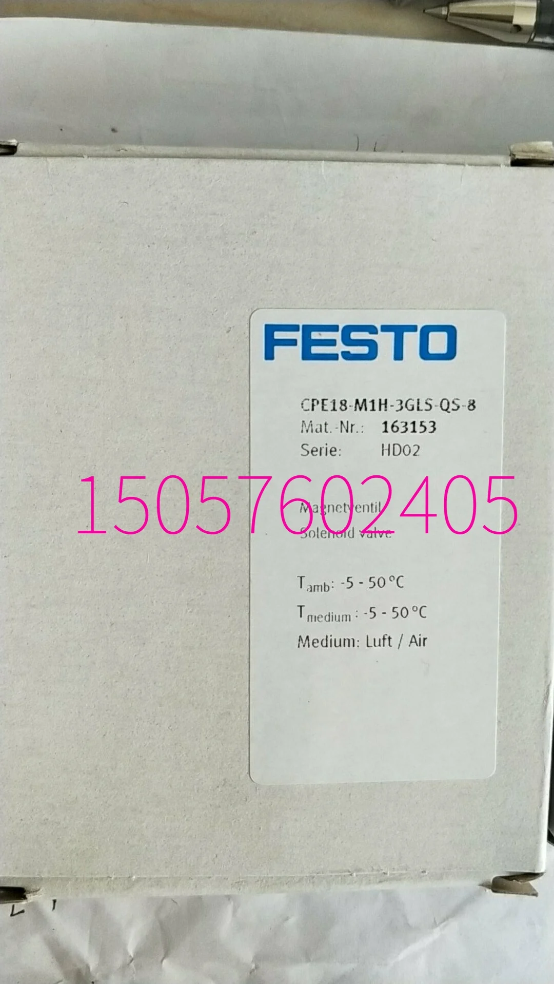

Оригинальный электромагнитный клапан Festo FESTO, фотосессия 19707/3G-3/8-B