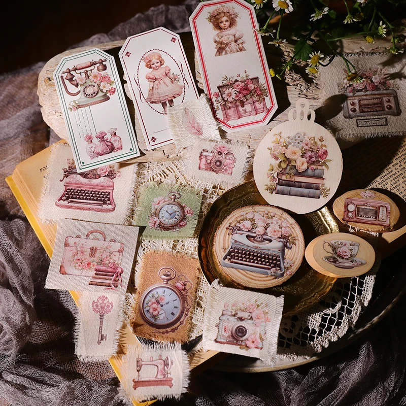 Decorative Stickers Vintage Christmas Snowman RUB ON Stickers Junk Journal Collage Mushroom Transfer DIY Album Scrapbooking