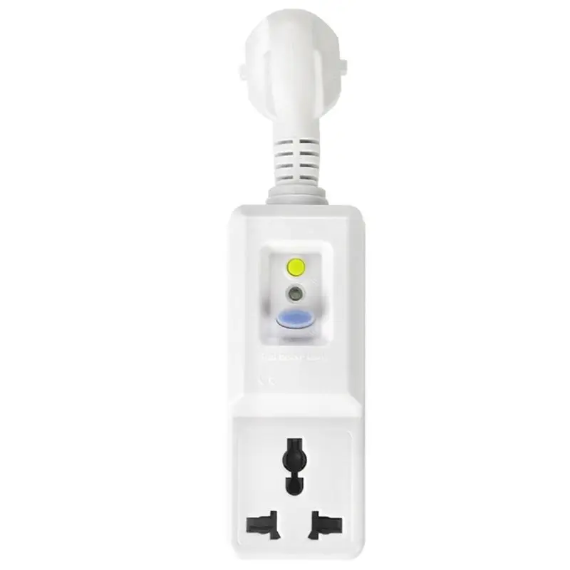 

16A Европейская безопасная розетка RCD, адаптер для домашнего выключателя, вилка с вырезом для садовых электроинструментов, в