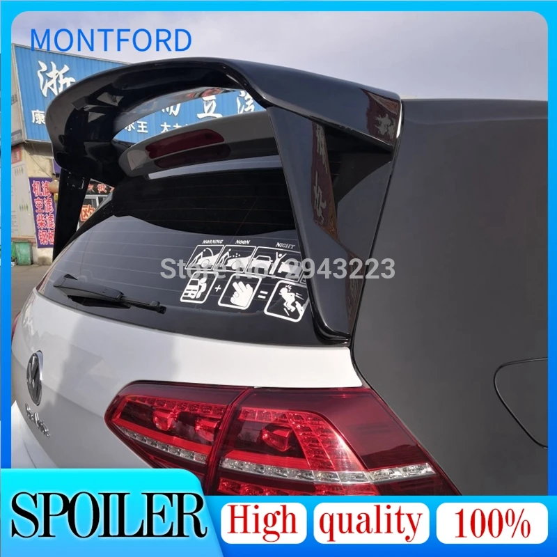 

Задний спойлер черного цвета из АБС-пластика для Volkswagen GOLF 7 MK7, спойлер 2014-2018 mk7.5