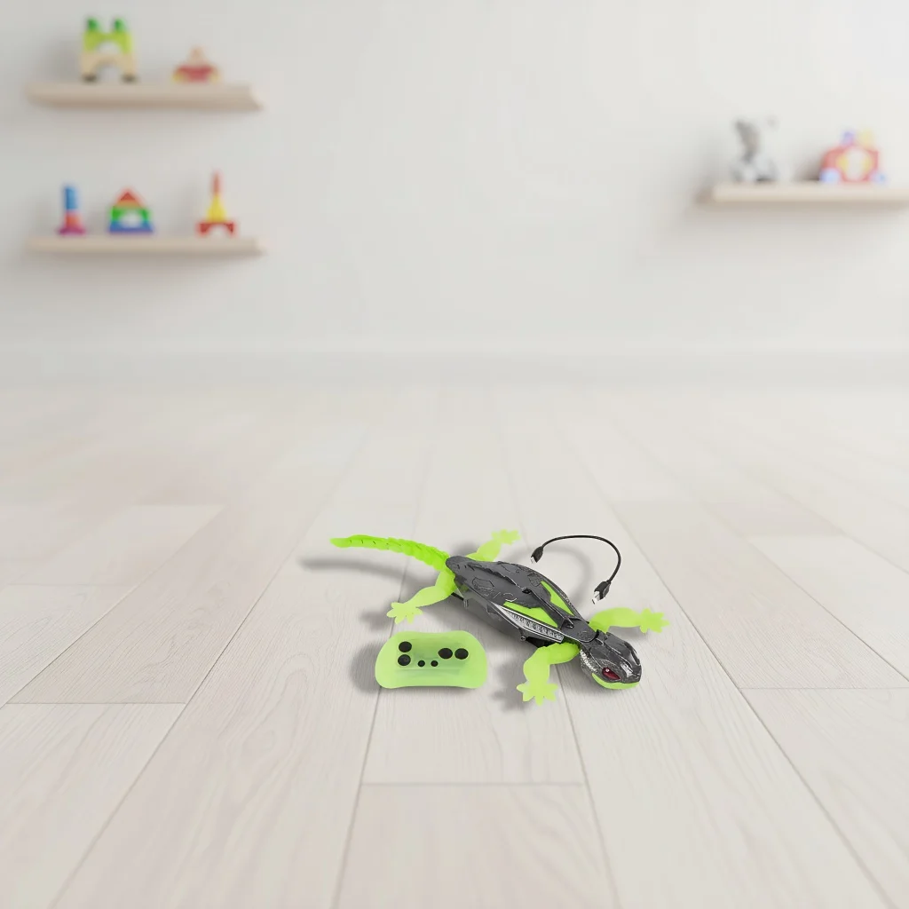 Robot Gecko elettrico per arrampicata su parete telecomandato: giocattolo strisciante bionico intelligente, regalo ricaricabile