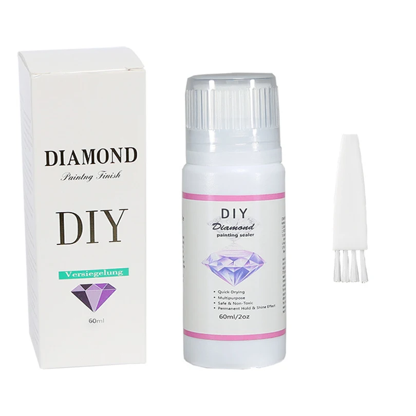 60ML/120ML Diamond Painting Sealer 5D Diamond Painting Glue Permanent Hold  & Shine Effect Sealer for