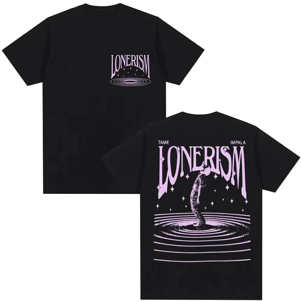 2026 Sommer Bestseller Unisex Komfort Y2K Vintage T-Shirt, Beliebte Musik Rock Band Tame Impala Lonerism Damen und Herren T-Shirt