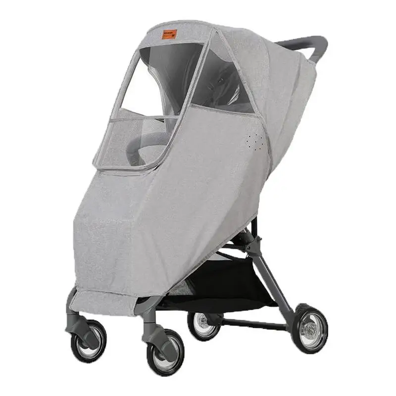 

Baby Trolley Rain Cover Child Stroller Windshield Umbrella Stroller Weather Shield Warm Cover Stroller Raincoat Weather Shield