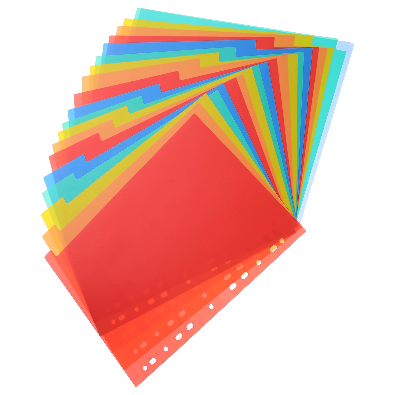20 Index Dividers A4 11 Hole PP Notebook Tabs Separators Binder Divider Detachable Binder Dividers File Folders - 5