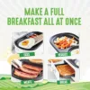 3-in-1 Breakfast Maker Station, Ceramic Nonstick Dual Griddles & Breakfast Sandwiches, 2 Slice Toast Drawer, White 4
