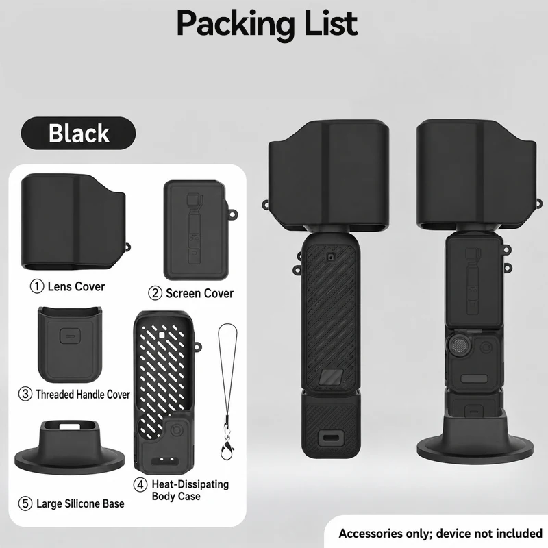Premium Silicone Protective Case with Lens Guard and Lanyard