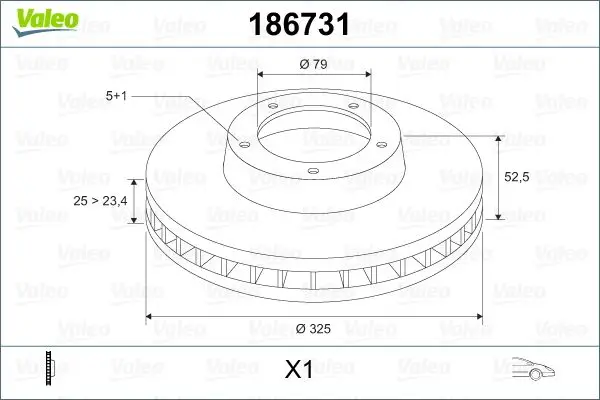 

186731 for brake disc ON air E46 Z4 E86 E85