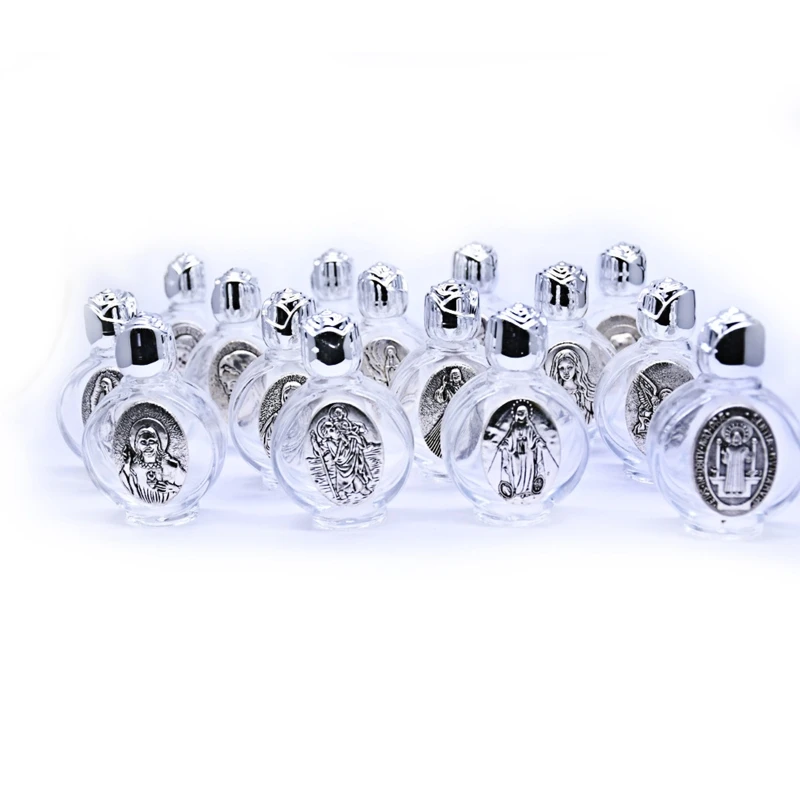 Empty Holy Water Bottle with Lid Clear Glass Organizer Praying Supplies holy water bottle