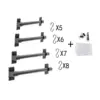 Kitchen Rail Rack with 1Hooks, Utensil Rack Wall Mounted, ing Utensil Holder for Utensils Set and Cookware Black 4