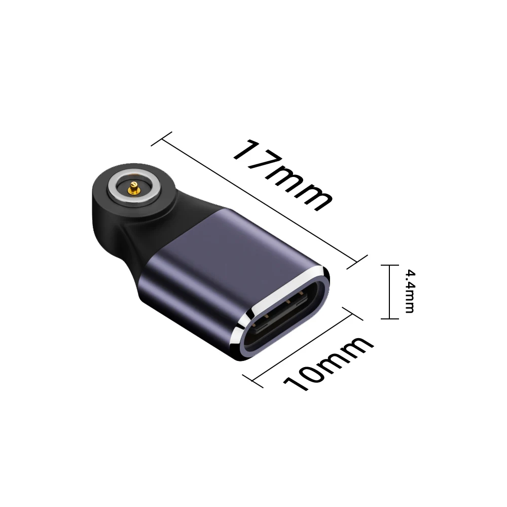 Magnetic Type-C Smart Ring Charging Adapter with Round Connector