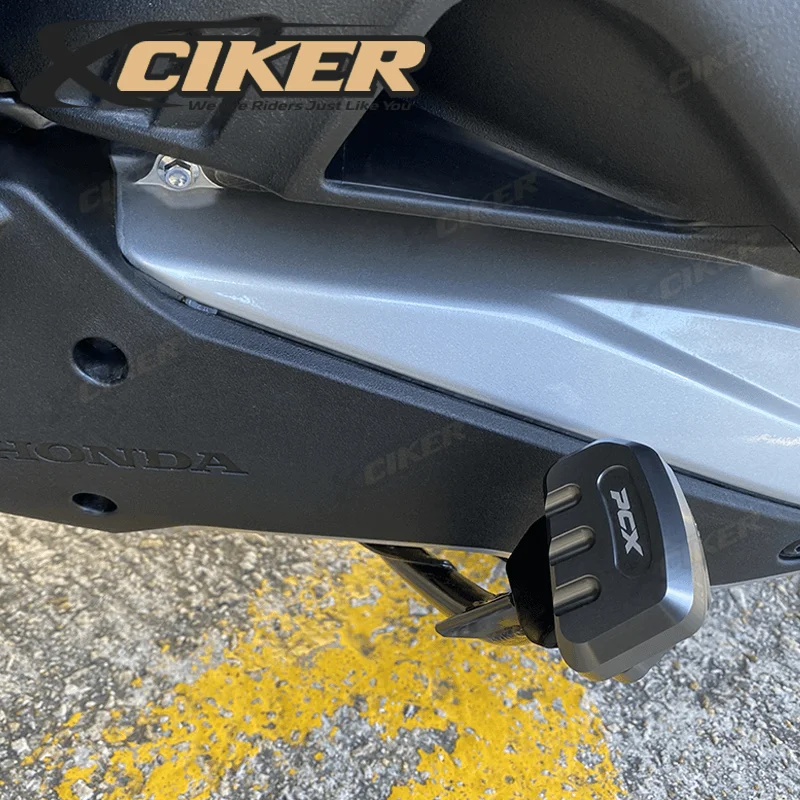 Center Stand Plate Pad Extension CNC Billet Anodized Aluminum Centerstand Foot Kick Enlarger for Honda PCX 160/150/125 motorcycle kickstand extender motorcycle kickstand pad